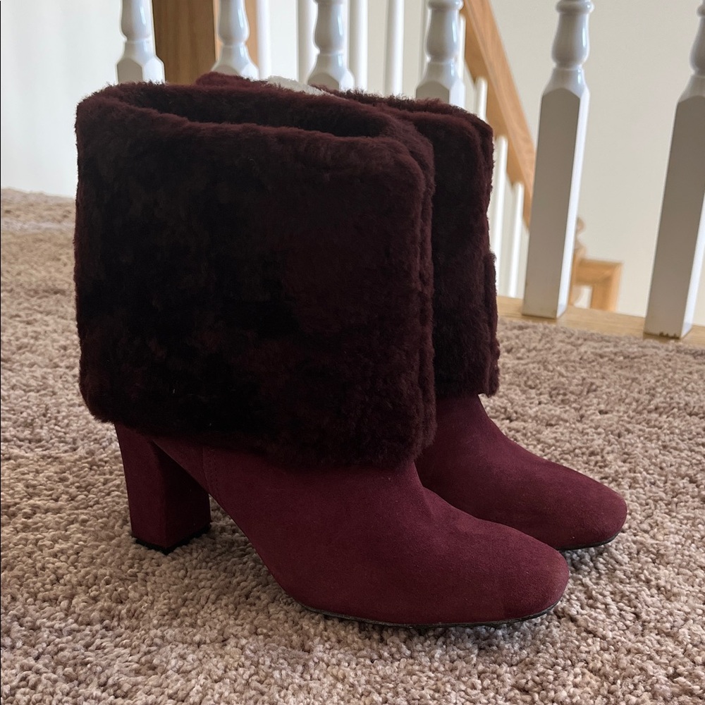 Rockport Burgundy Heeled Boots
